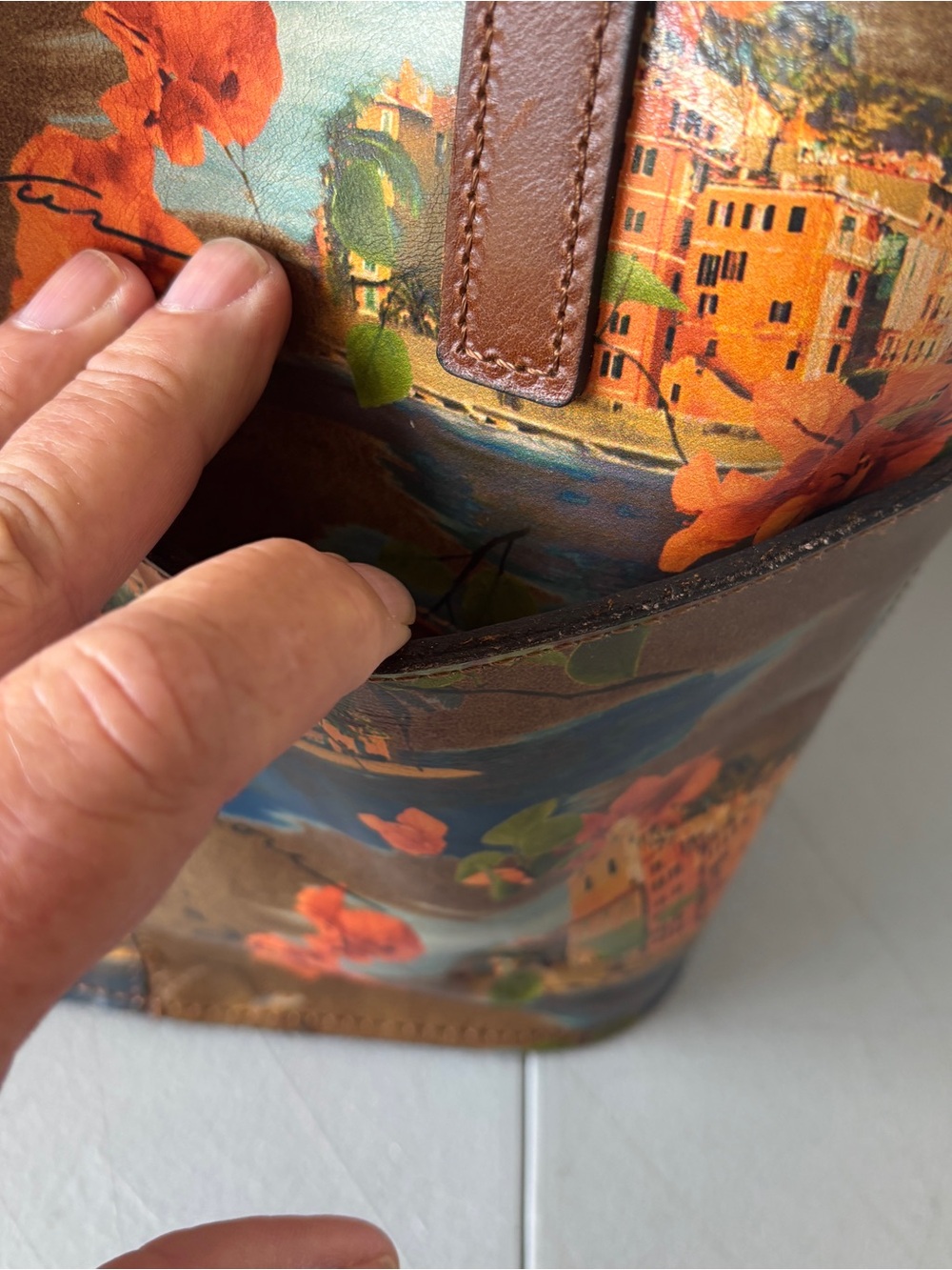 Patricia Nash Leather Italian Landscape Purse - Picture 4 of 13
